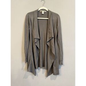 Diane Von Furstenberg‎ Silk Cashmere Open Front Tan Cardigan Lagenlook Small